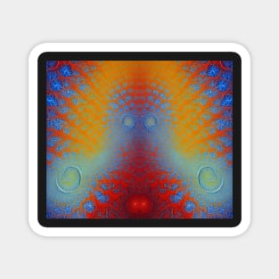 Multicolored Fractal - Exotic Tropical Fish Skin Magnet