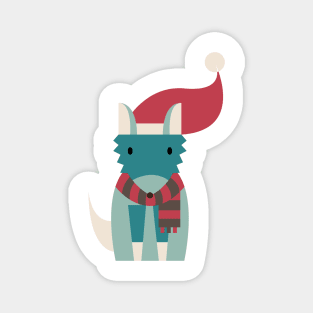 Santa Wolf Magnet