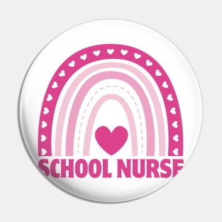 School Nurse Rainbow Leopard Appreciation Nursing For Women Pin