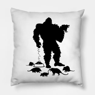 Bigfoot Feeding Opossum Pillow