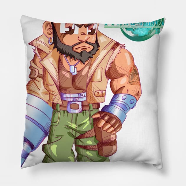 Barret Wallace バレット・ウォーレス Pillow by MorenoArtwork