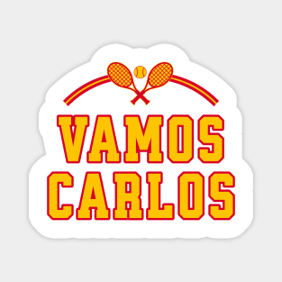 Vamos Carlos Tennis Fan Magnet