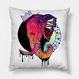 Blue Red Blend Royal Elephant Pillow