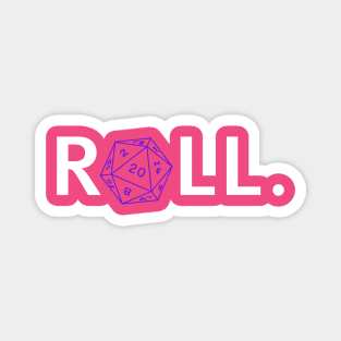 Roll. RPG Shirt white and purple Magnet