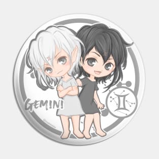 Chibi Zodiac Gemini Pin