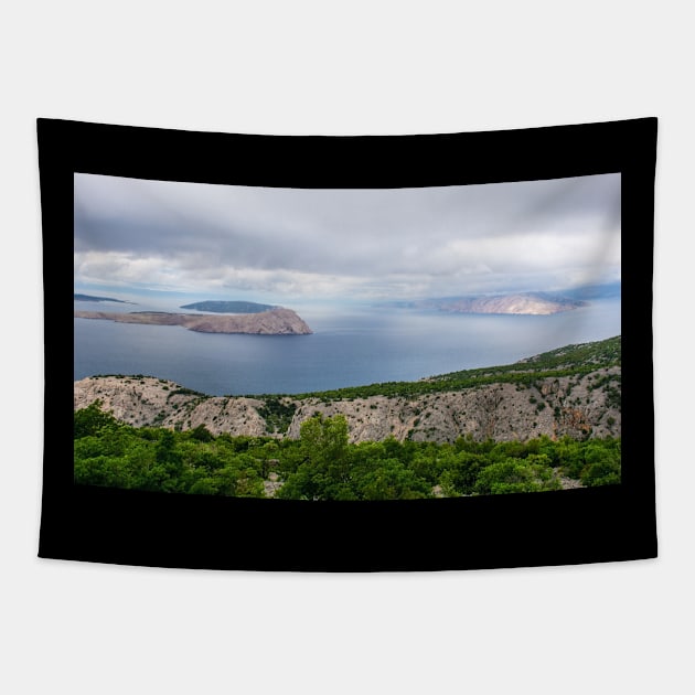 Croatian Coast at Klada Tapestry by jojobob