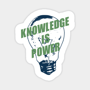 'Knowledge Is Power' Education Shirt Magnet