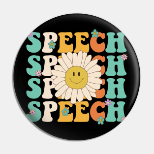 Speech Therapy Retro Speech Language Pathologist Therapist Pin