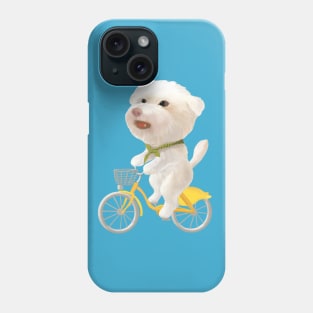 Dog riding a bike Phone Case