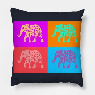 Powered by Plants Elephant Art- Vegan Art Pillow