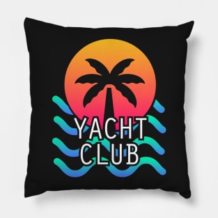 YACHT CLUB - Aesthetic Vaporwave Vibes Pillow