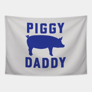 Pig Dad Piggy Daddy Pig Silhouette Pig Meme Tapestry