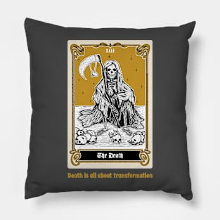 Death Tarot Card Pillow