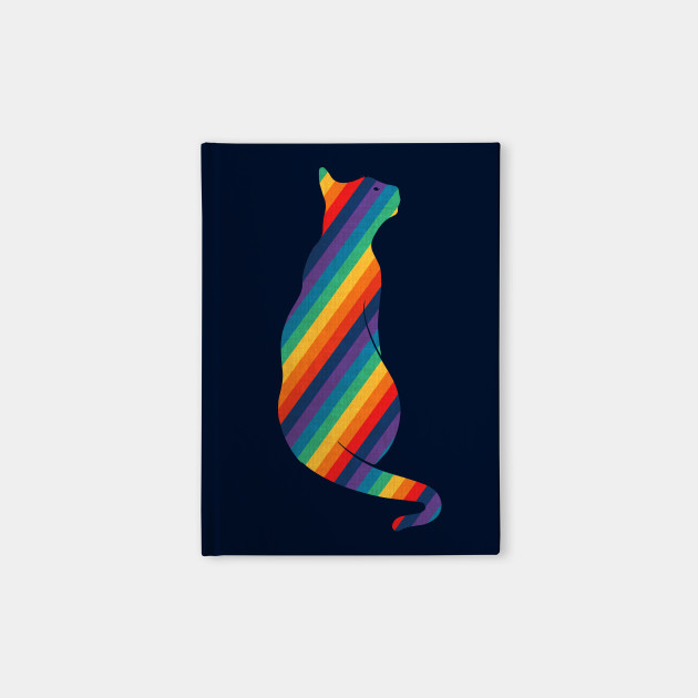 rainbow cat game cat notebook teepublic