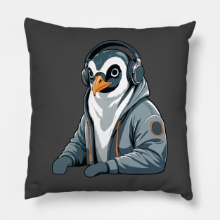 Coder Penguin Pillow