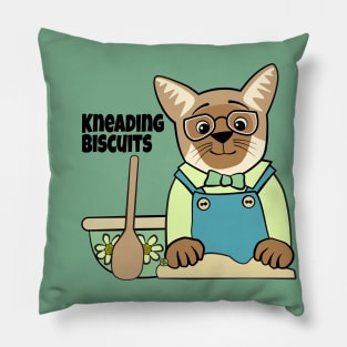 Siamese Cat Kneading Biscuits Pillow