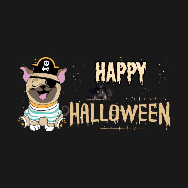 Paws for Pirate Booty: Happy Halloween Tee by DaShirtXpert