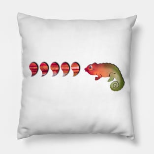 Comma Chameleon, Graphic Design Pillow