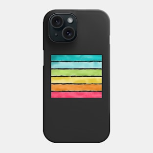 Watercolor Colorful Stripes Phone Case