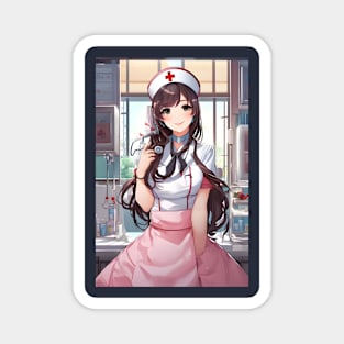 Beautiful anime nurse Magnet