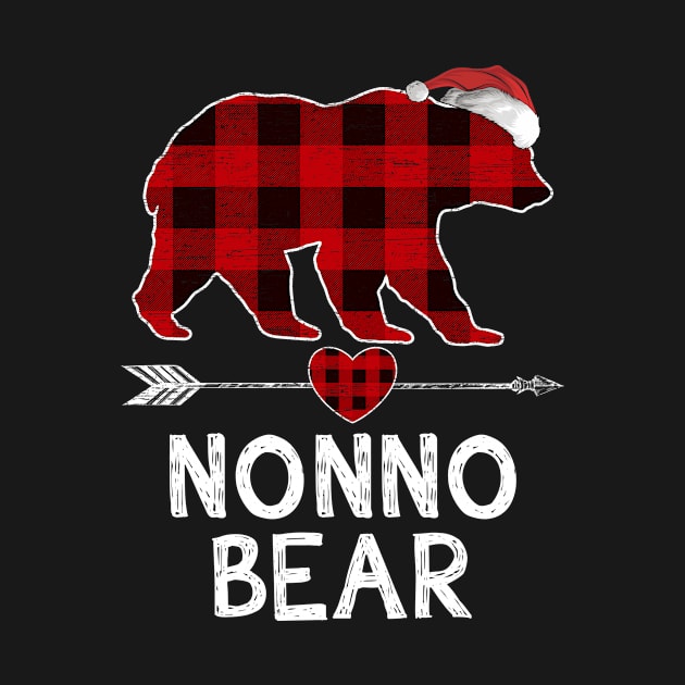 Red Plaid Nonno Bear Santa Arrow Shirt Matching Pajama Family by tabaojohnny