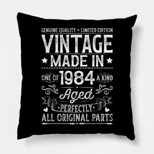 Vintage 1984 40th Birthday Pillow