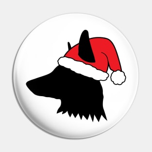 Santa German Shepherd Pin