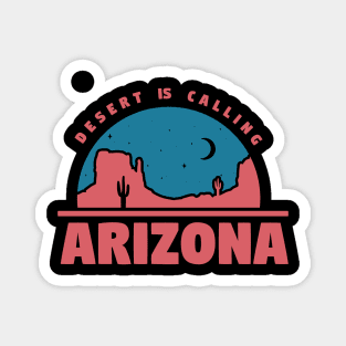 Arizona Desert National Park Retro Vintage Design. Magnet