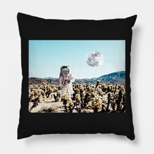 Astronaut, Desert, Collage, Creative, Nature, Landscape, Scandinavian, Nordic, Scandinavian art, Modern art, Wall art, Print, Minimalistic Pillow