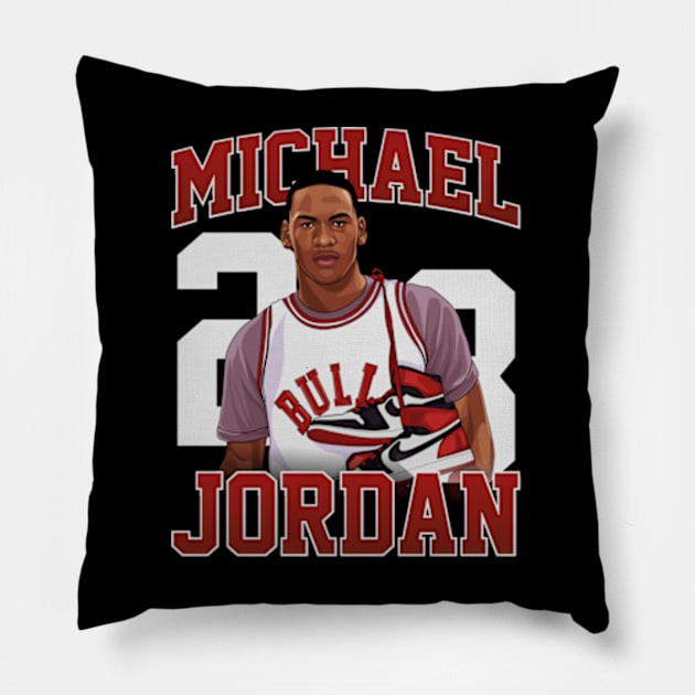 Michael jordan Basketball Legend Pillow by Litaru