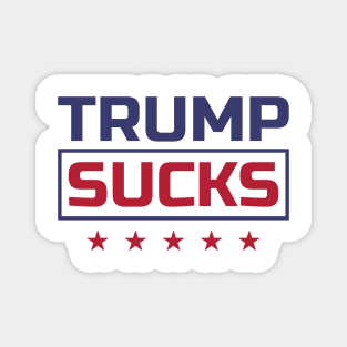 Trump Sucks colored Font Magnet