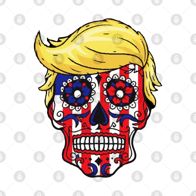 Trump Sugar Skull by inkstyl