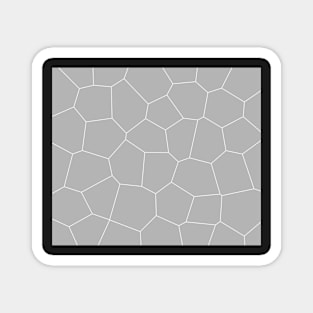 Geometric abstract - gray and white. Magnet