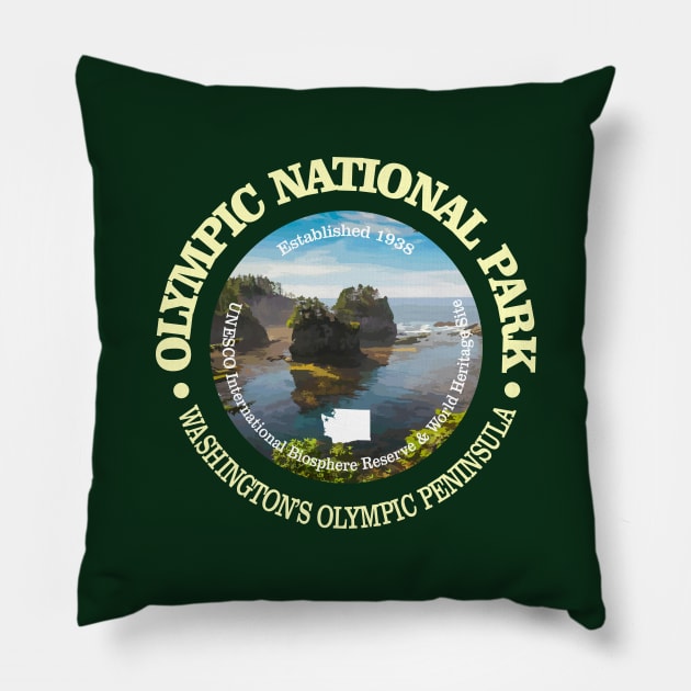 Olympic National Park (rd) Pillow by grayrider