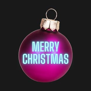 Merry Christmas Pink Bulb ornament T-Shirt