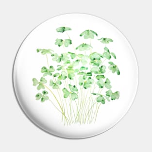 green clover leaf  watercolor arts 2021 Pin