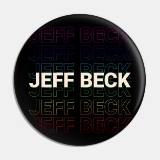 Jeff Beck Kinetic Typography Style Pin