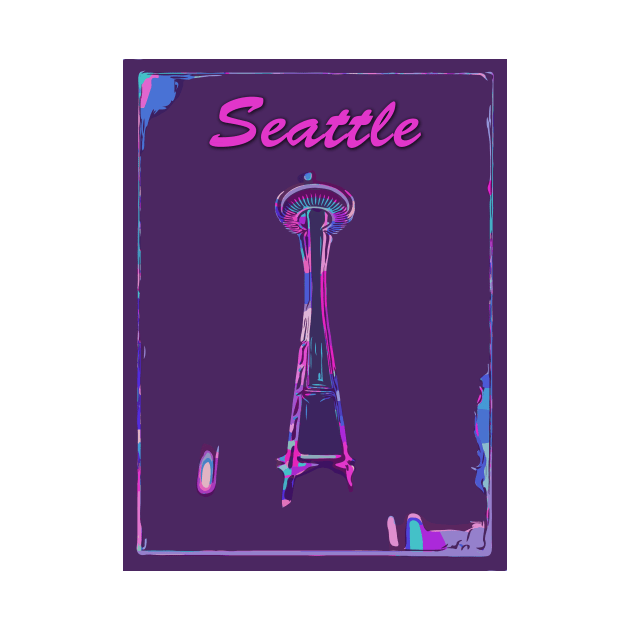 False color Seattle Space Needle by WelshDesigns