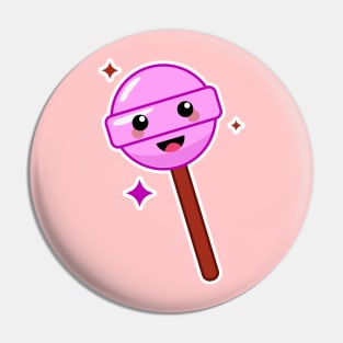 Cute Lollipop Cartoon Drawing Pin