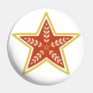 Folk Art Holiday Star Pin