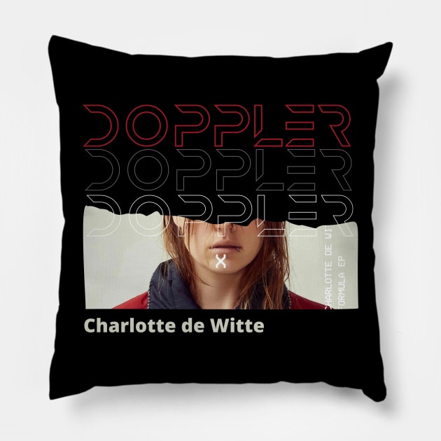 DOPPLER - Charlotte De Witte - Sonic Waves X THE RAVERS - Techno Merch Pillow by THE RAVERSBRAND