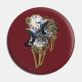 Steampunk fantasy Pin