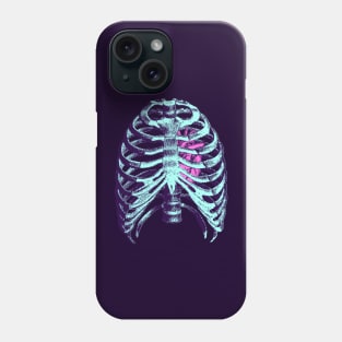 Skeleton with heart Phone Case