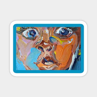 Abstract Expressionist Baby Face 408 Magnet