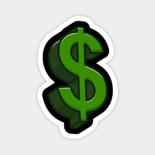 Dollar Sign Cartoon Magnet