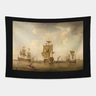 Charles Brooking - Men of War in Harbour Tapestry