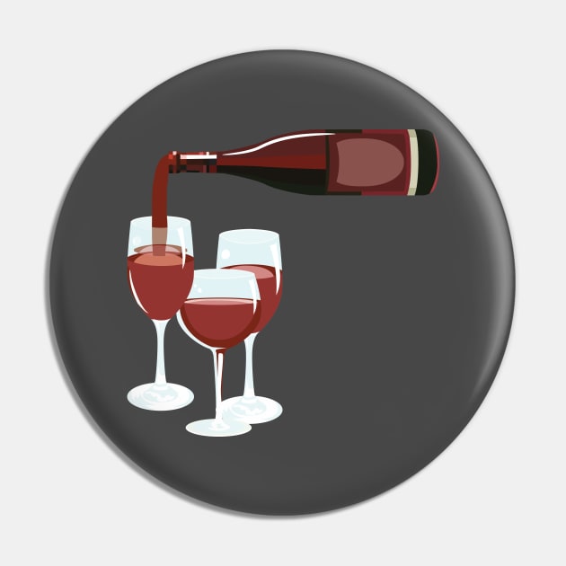 Pouring Wine Pin by SWON Design