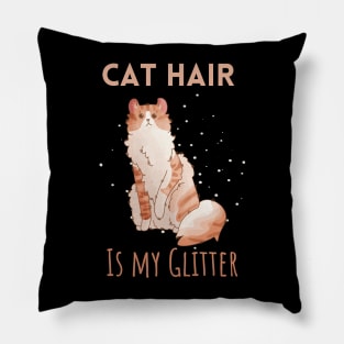 Cat hair is my Glitter - American Curl Cat Pillow