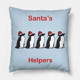 Santas Helpers Christmas Penguins Sweaters Pillow