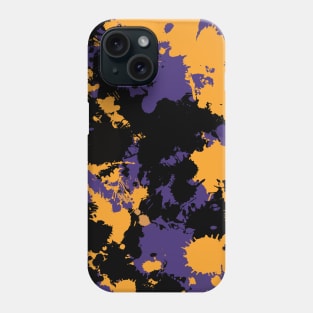 Purple Gold and Black Legends Paint Splatter Phone Case